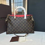 Fancybags Louis Vuitton original monogram canvas pallas M42810 red - 1