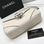 Fancybags Chanel Grained Calfskin Chevron Flap Bag White A93774 VS06416 - 6