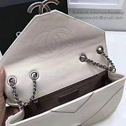 Fancybags Chanel Grained Calfskin Chevron Flap Bag White A93774 VS06416 - 5