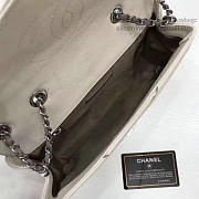 Fancybags Chanel Grained Calfskin Chevron Flap Bag White A93774 VS06416 - 4