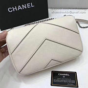 Fancybags Chanel Grained Calfskin Chevron Flap Bag White A93774 VS06416 - 3