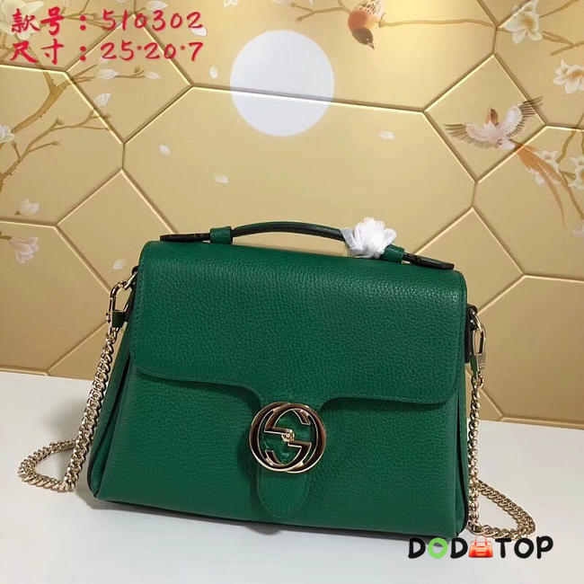 Fancybags Gucci GG Flap Shoulder Bag On Chain Green 5103032 - 1