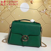 Fancybags Gucci GG Flap Shoulder Bag On Chain Green 5103032 - 1