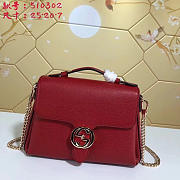 Fancybags Gucci GG Flap Shoulder Bag On Chain Red 5103032 - 1