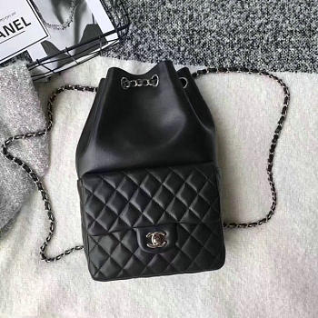 Fancybags Chanel Large Black Lambskin Backpack In Seoul Bag 010402 VS07736