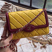 Fancybags Chanel Lambskin Mini Chain Purse Yellow A81024 VS00762 - 1