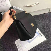 Fancybags Chanel Grained Calfskin Flap Bag with Top Handle Black A93757 VS08858 - 4
