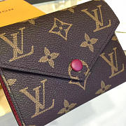 Fancybags  Louis vuitton monogram canvas victorine wallet M41938 burgundy - 4