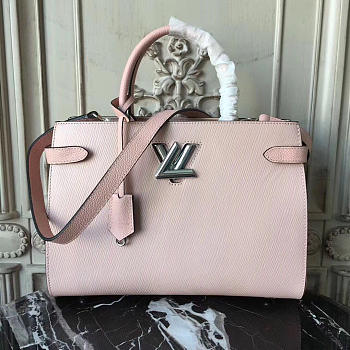 Fancybags louis vuitton original epi leather twist tote M54810 pink