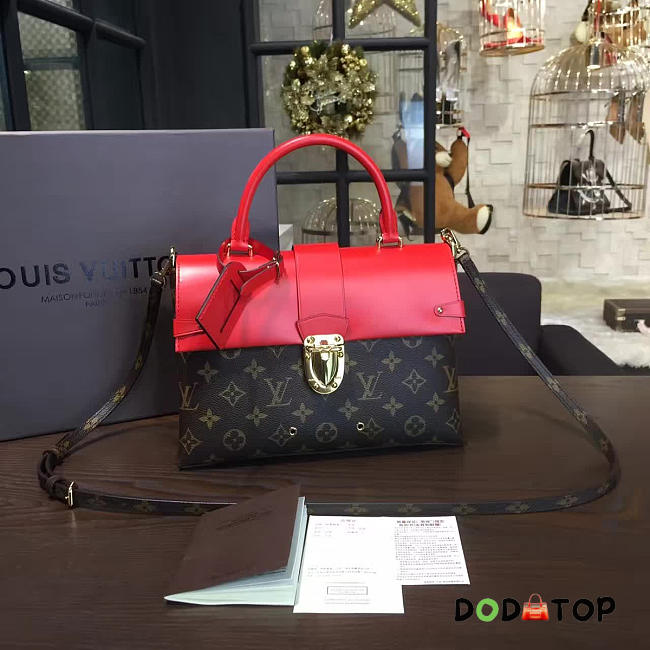 Fancybags louis vuitton original calfskin one handle bag m44125 red - 1