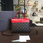 Fancybags louis vuitton original calfskin one handle bag m44125 red - 4