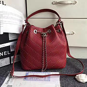 Fancybags Top Chanel Original Calfskin Bucket Bag Red A93597 VS04761 - 1
