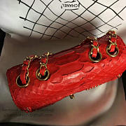 Fancybags Hot Chanel Snake Leather Flap Shoulder Bag Red A98774 VS03855 - 6