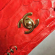 Fancybags Hot Chanel Snake Leather Flap Shoulder Bag Red A98774 VS03855 - 4