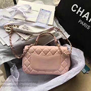 Fancybags Chanel Lambskin Flap Bag with Top Handle Pink A93752 VS00969 - 2