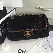 Fancybags Chanel Crochet Braid Flap Shoulder Bag Black A93680 VS09431 - 1