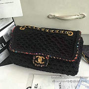 Fancybags Chanel Crochet Braid Flap Shoulder Bag Black A93680 VS09431 - 2