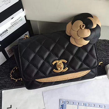Fancybags Chanel Calfskin Camellia Waist Bag Black A91830 VS06486