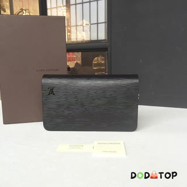 Fancybags Louis vuitton original epi leather zippy wallet M62304 black - 1