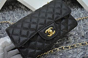 Fancybags CHANEL 1112 Black Size 20cm Caviar Leather Flap Bag With Gold / Silver Hardware - 4