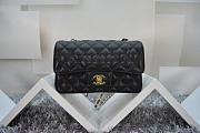 Fancybags CHANEL 1112 Black Size 20cm Caviar Leather Flap Bag With Gold / Silver Hardware - 6