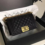 Fancybags Luxury Chanel Small Quilted Caviar Boy Bag Black Gold A13043 VS05262 - 1
