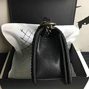 Fancybags Chanel Grained Calfskin Boy Bag with Top Handle Black A14041 VS03895 - 2