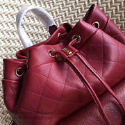 Fancybags Designer Chanel Calfskin and Caviar Backpack Burgundy A98235 VS02174 - 6