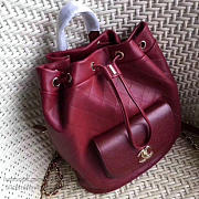 Fancybags Designer Chanel Calfskin and Caviar Backpack Burgundy A98235 VS02174 - 2