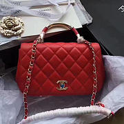 Fancybags Chanel Lambskin Flap Bag with Top Handle Red A93752 VS09681 - 1