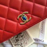 Fancybags Chanel Lambskin Flap Bag with Top Handle Red A93752 VS09681 - 6