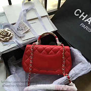 Fancybags Chanel Lambskin Flap Bag with Top Handle Red A93752 VS09681 - 2