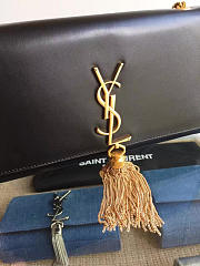 YSL KATE 99 WITH TASSEL BLACK LEATHER SIZE 24 CM - 5
