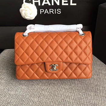 Fancybags Classic Chanel Lambskin Flap Shoulder Bag Orange A01112 VS04951