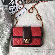 Fancybags Chanel Lambskin Small Chain Wallet Red A91365 VS01732 - 4