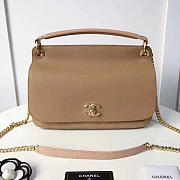 Fancybags Chanel Grained Calfskin Flap Bag with Top Handle Beige A93757 VS03950 - 1