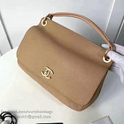 Fancybags Chanel Grained Calfskin Flap Bag with Top Handle Beige A93757 VS03950 - 3