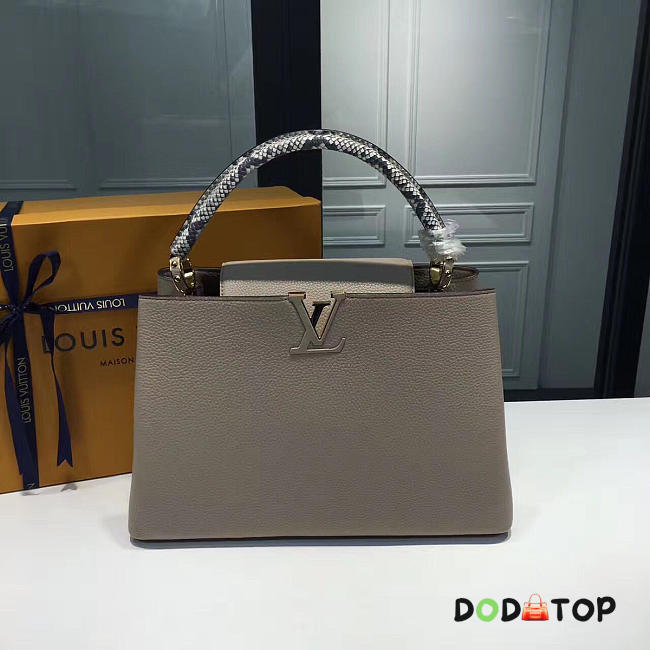 Fancybags Louis vuitton taurillon leather capucines MM M94702 light gray - 1