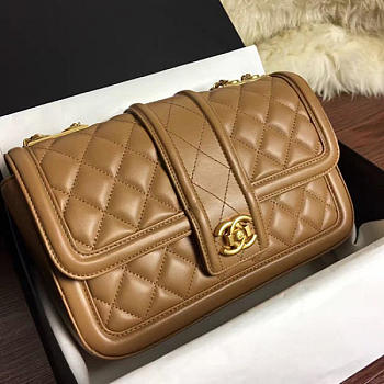 Fancybags Luxury Chanel Quilted Lambskin Flap Bag Beige A91365 VS09063