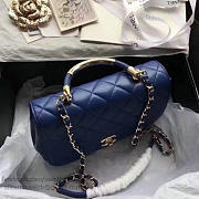 Fancybags Chanel Lambskin Flap Bag with Top Handle Blue A93752 VS06898 - 5