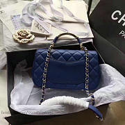 Fancybags Chanel Lambskin Flap Bag with Top Handle Blue A93752 VS06898 - 2