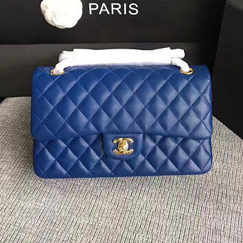 Fancybags Classic Chanel Lambskin Flap Shoulder Bag Blue A01112 VS05712