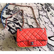 Fancybags Chanel Red Multicolor Lambskin Resin Small Flap Bag A150301 VS02867 - 6