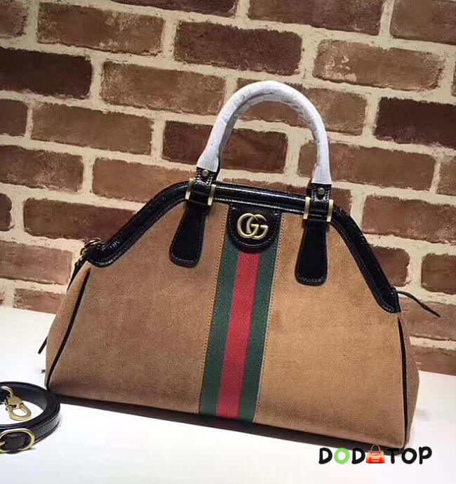 Fancybags GUCCI RE(BELLE) SUEDE MEDIUM TOP HANDLE BAG ‎516459 BROWN 2018 - 1