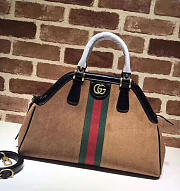 Fancybags GUCCI RE(BELLE) SUEDE MEDIUM TOP HANDLE BAG ‎516459 BROWN 2018 - 1