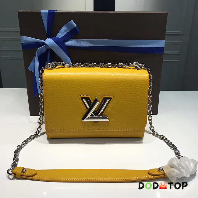 Fancybags louis vuitton top original epi leather twist mm yellow - 1