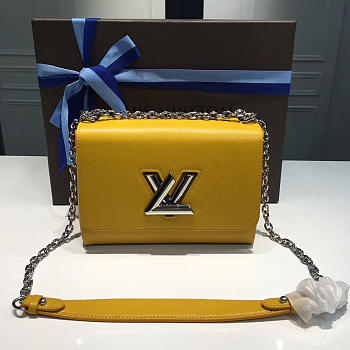 Fancybags louis vuitton top original epi leather twist mm yellow