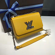 Fancybags louis vuitton top original epi leather twist mm yellow - 5