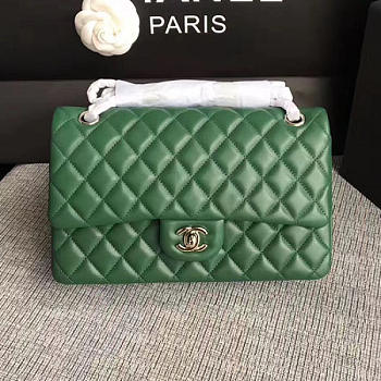 Fancybags Classic Chanel Lambskin Flap Shoulder Bag Green A01112 VS04940