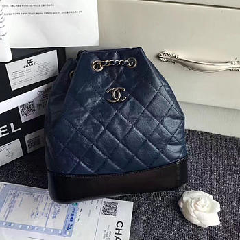 Fancybags Chanel Chanels Gabrielle Backpack Blue and Black A94485 VS09477